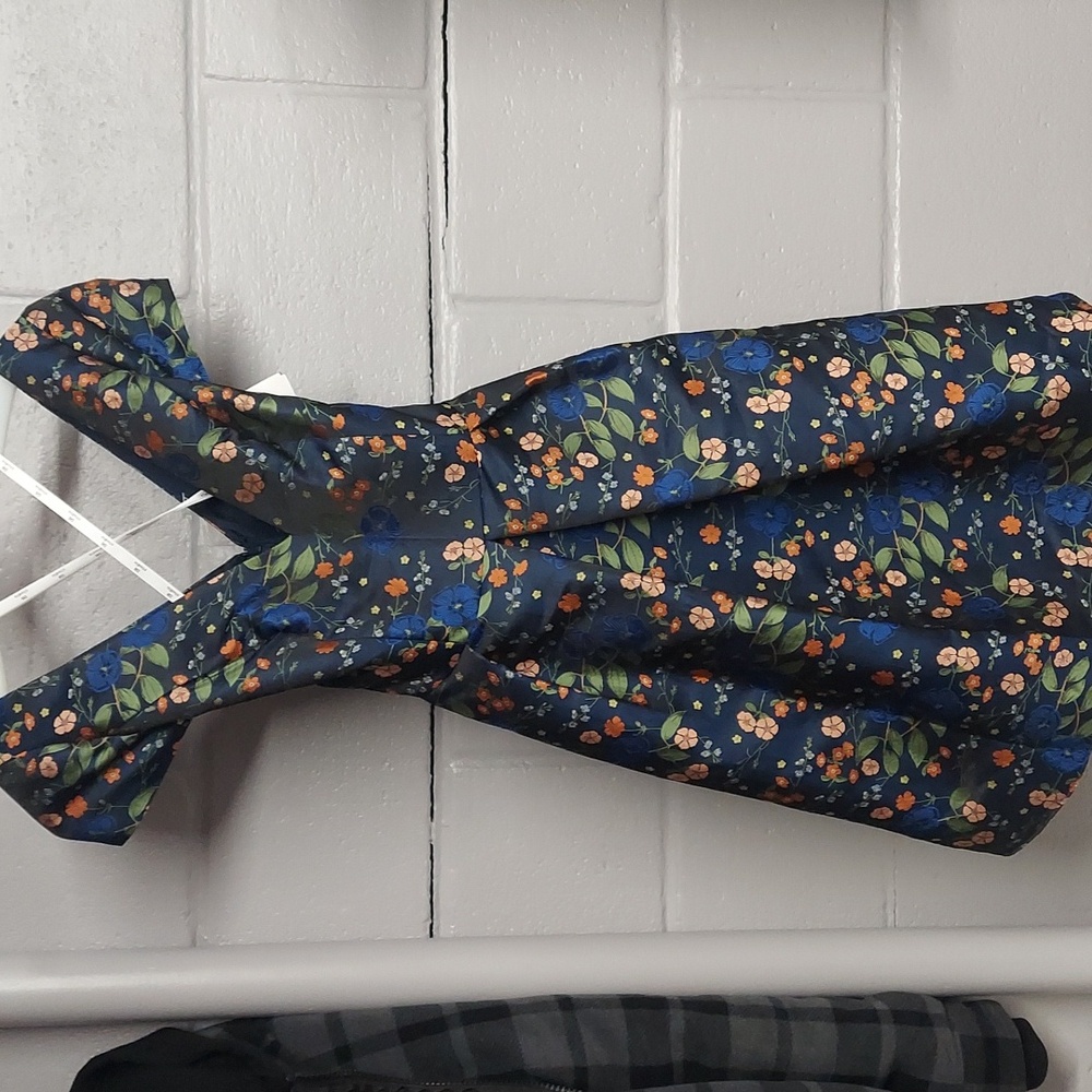 Davids Bridal- A line printed dress